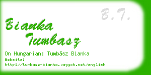 bianka tumbasz business card